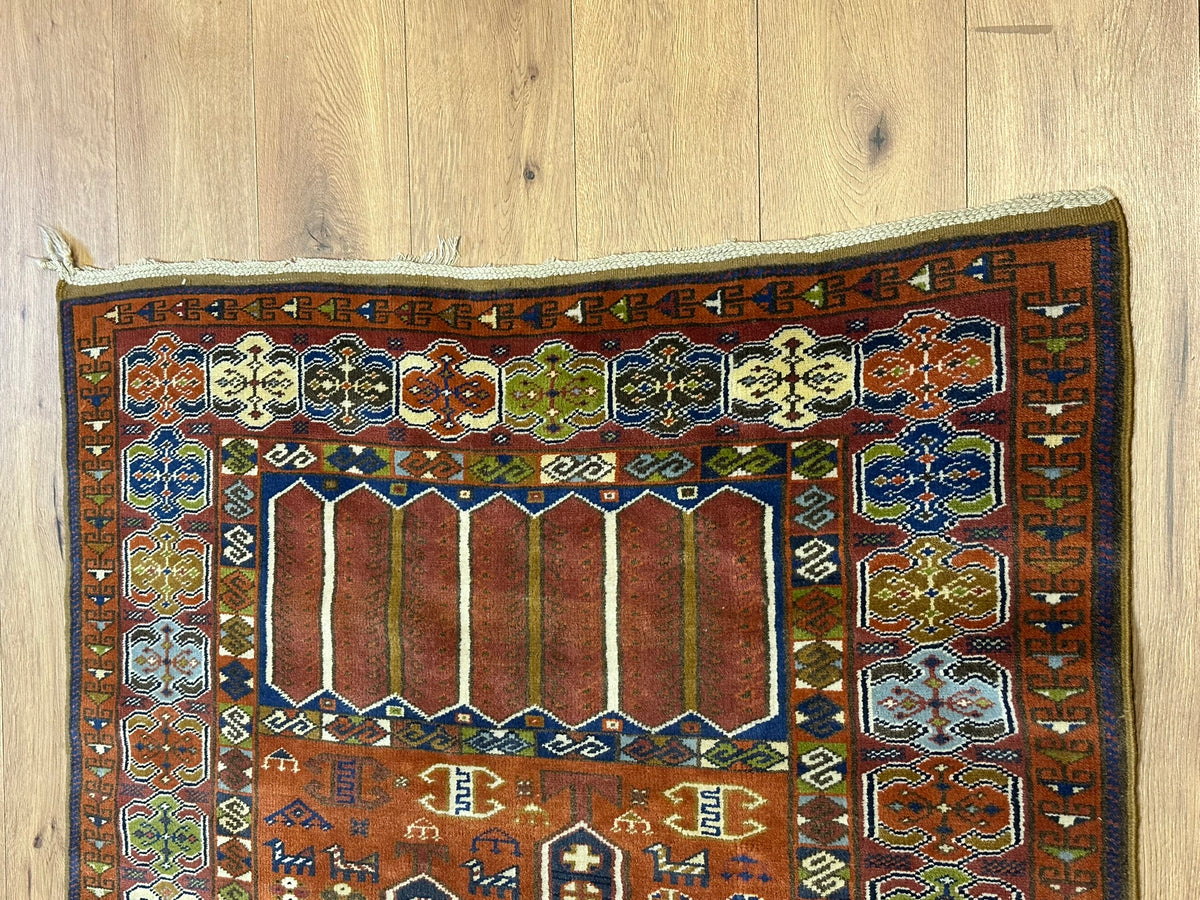Orientteppich handgeknüpft Türkei Kazak Anatolien Selten 190x120 cm