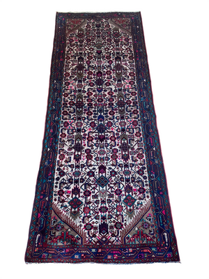 Orientteppich handgeknüpft Hamadan Läufer 270x106 cm