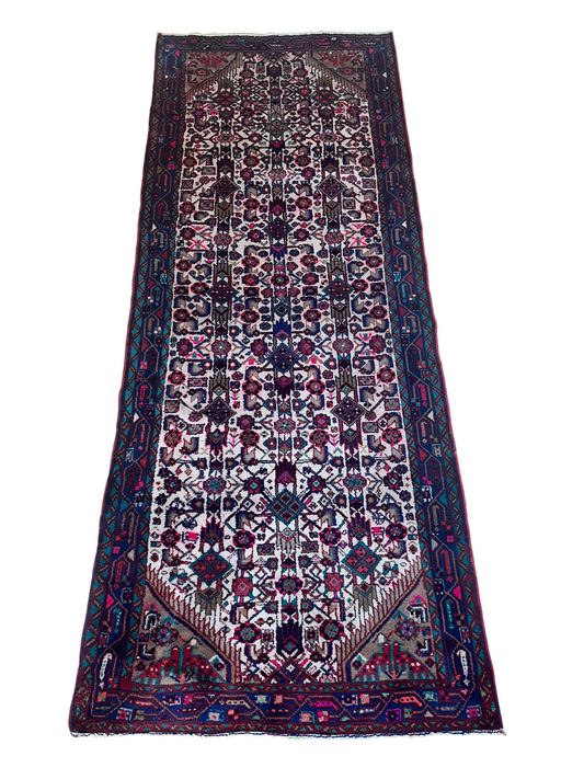 Orientteppich handgeknüpft Hamadan Läufer 270x106 cm