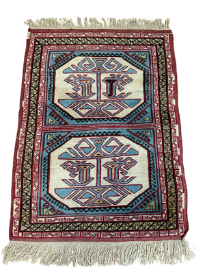 Orientteppich handgeknüpft Kazak Wolle 115x85 cm