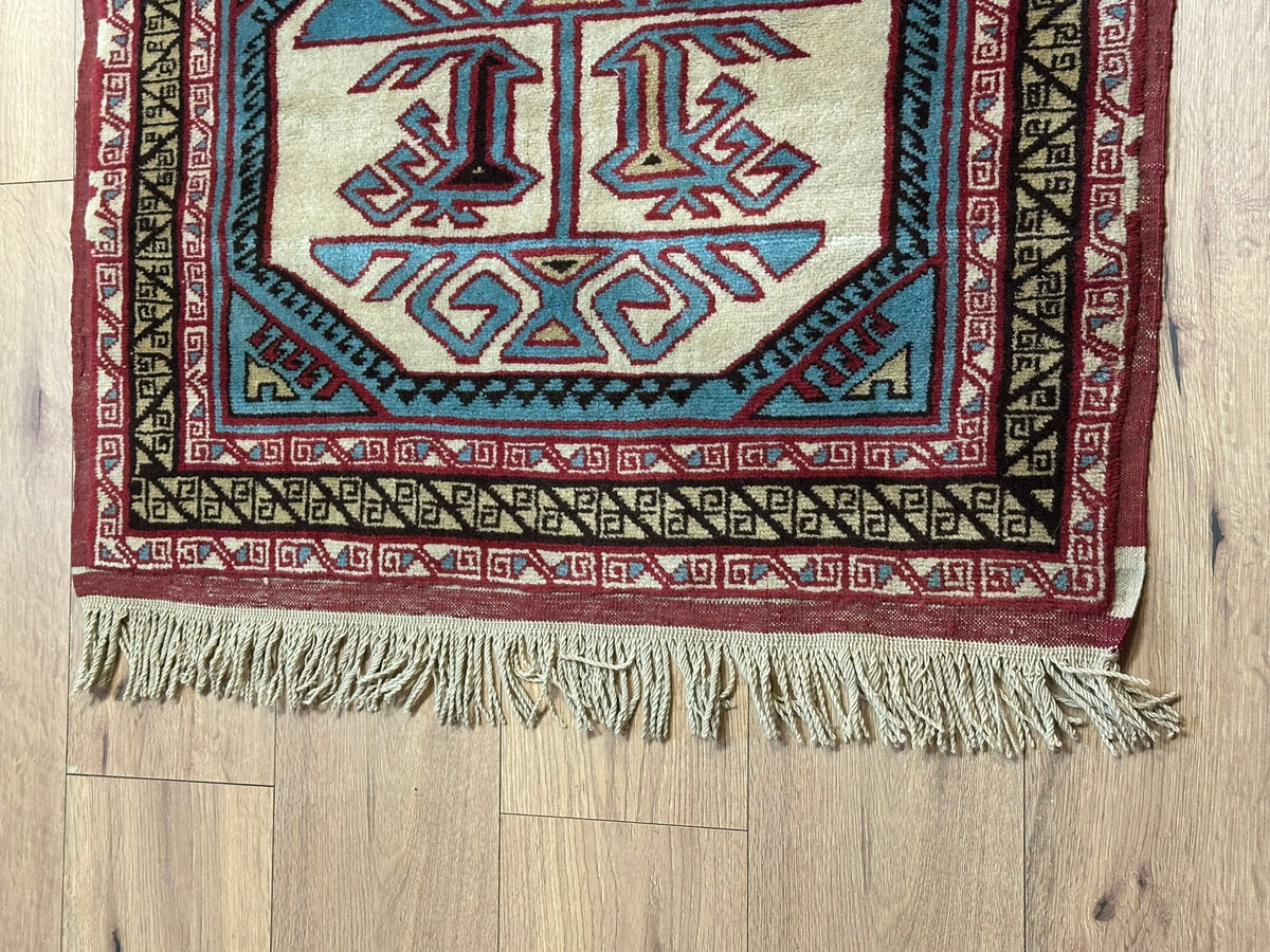Orientteppich handgeknüpft Kazak Wolle 115x85 cm