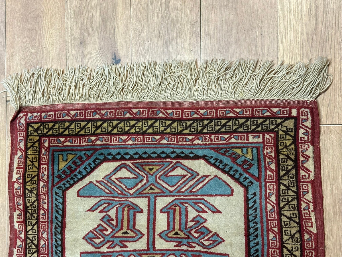 Orientteppich handgeknüpft Kazak Wolle 115x85 cm
