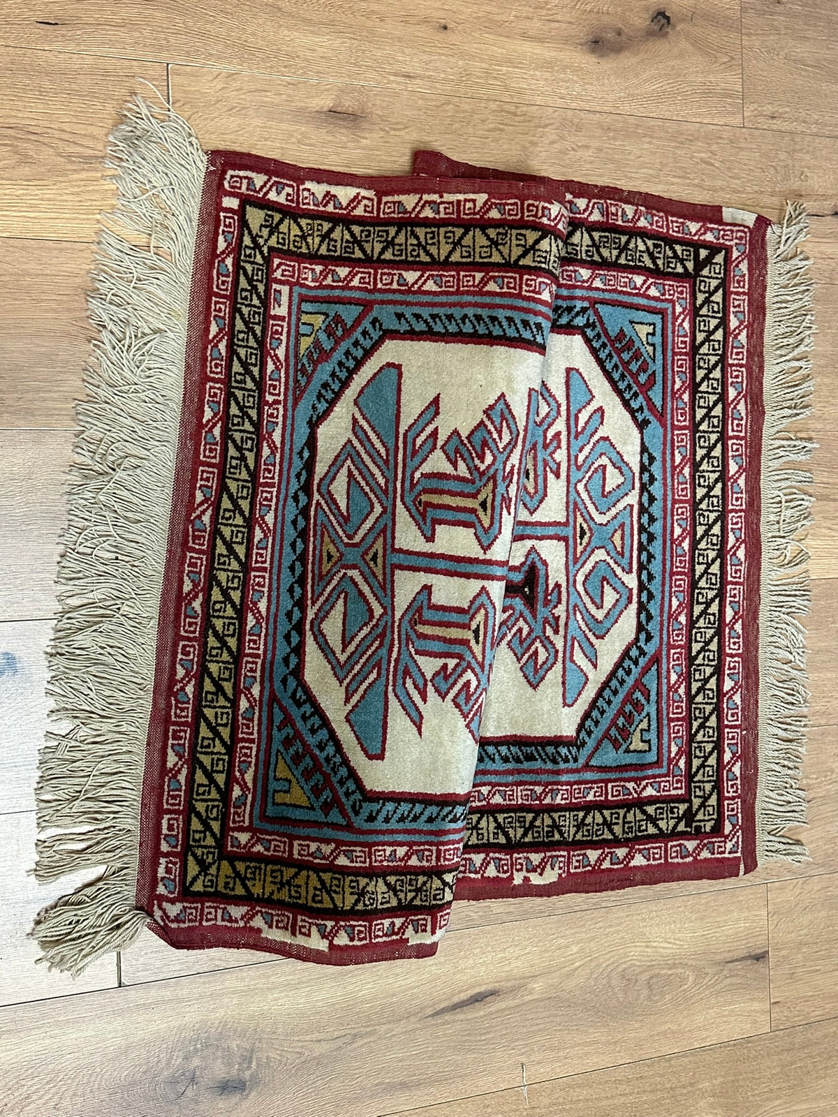 Orientteppich handgeknüpft Kazak Wolle 115x85 cm