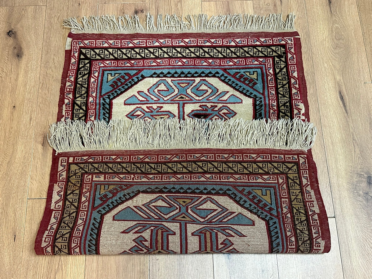Orientteppich handgeknüpft Kazak Wolle 115x85 cm