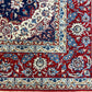 Handgeknüpfter Antiker Perser Orientteppich Isfahan auf Seide Signiert 225x145