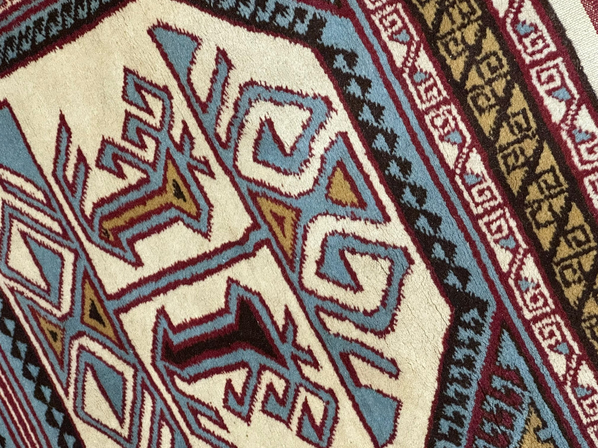 Orientteppich handgeknüpft Kazak Wolle 125x75 cm