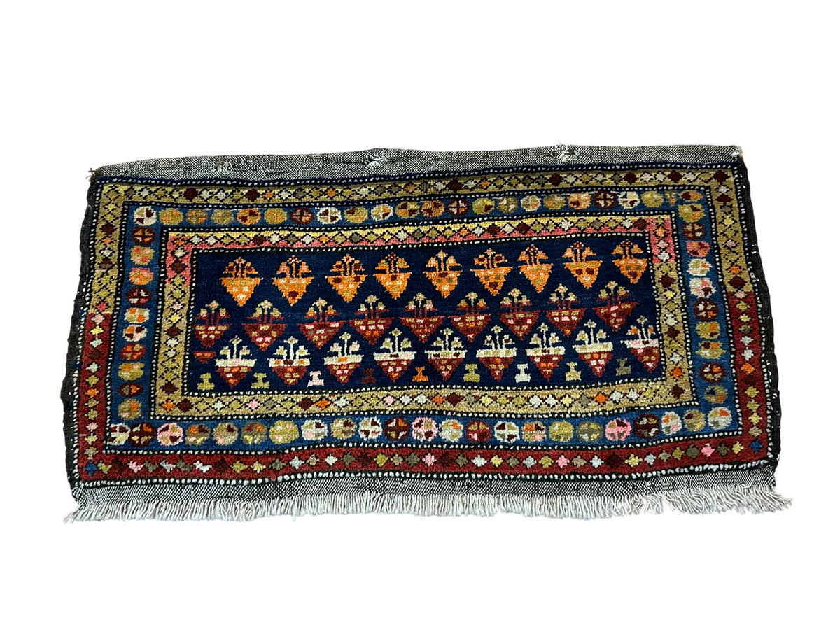 Orientteppich handgeknüpft Kazak Naturfarben 115x60 cm