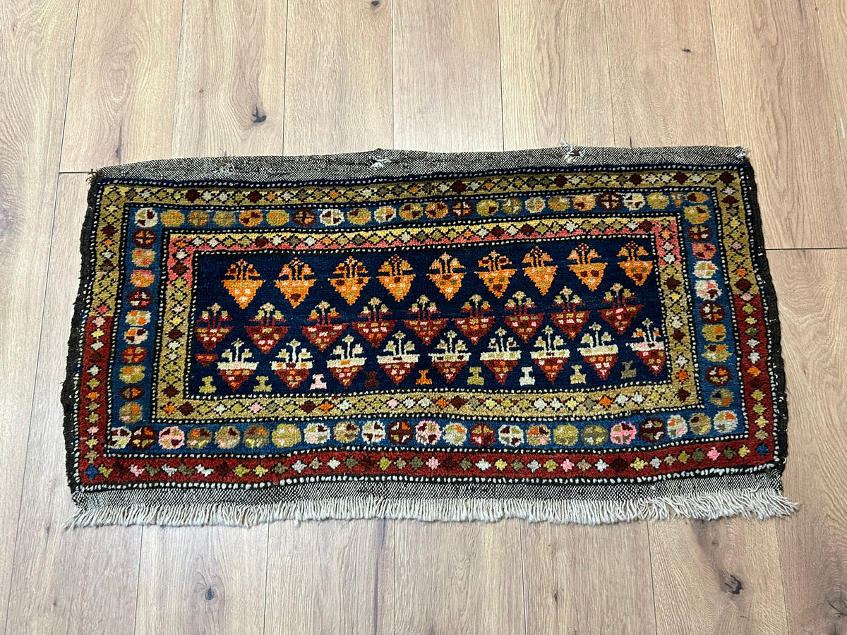 Orientteppich handgeknüpft Kazak Naturfarben 115x60 cm