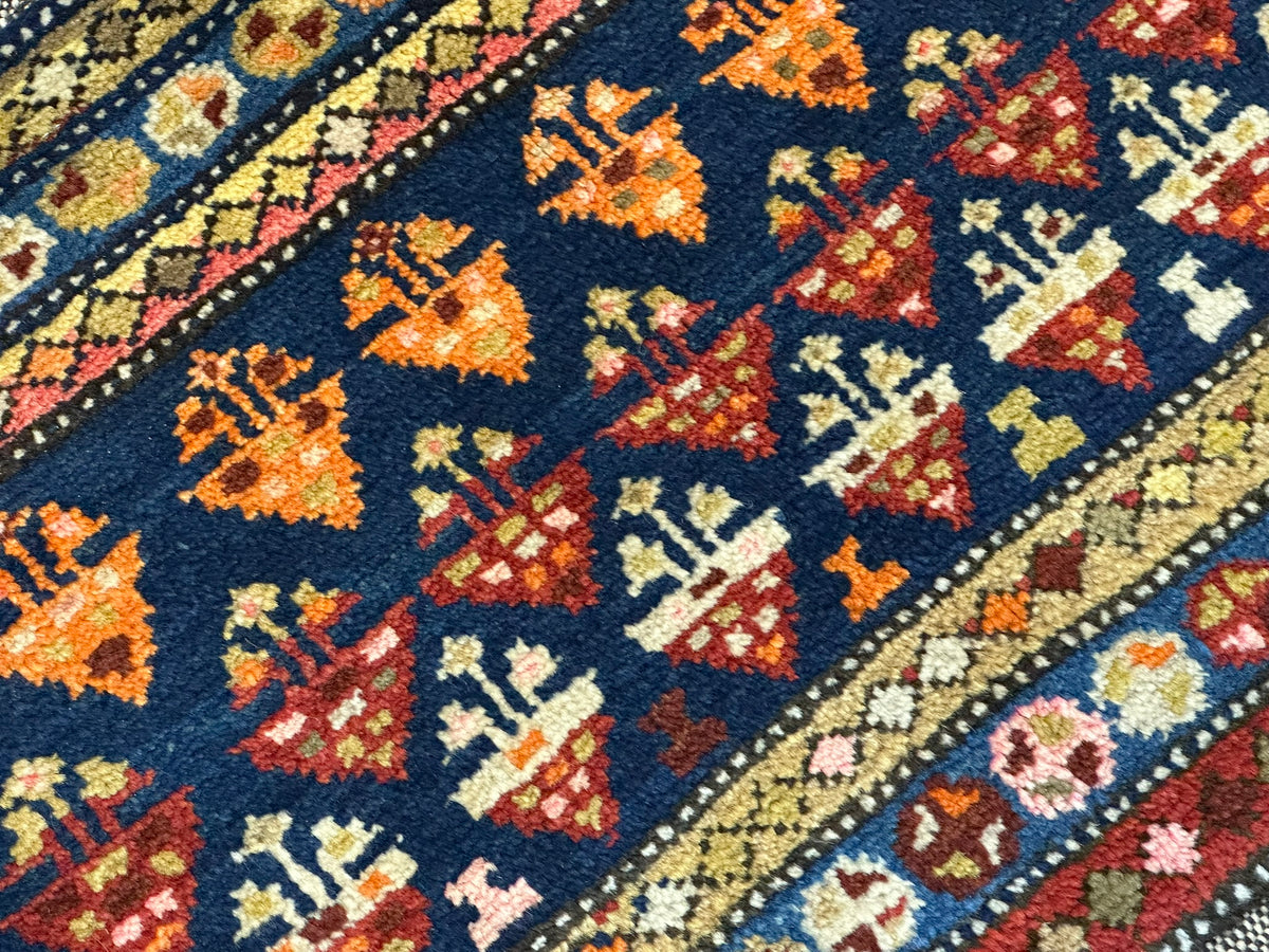 Orientteppich handgeknüpft Kazak Naturfarben 115x60 cm