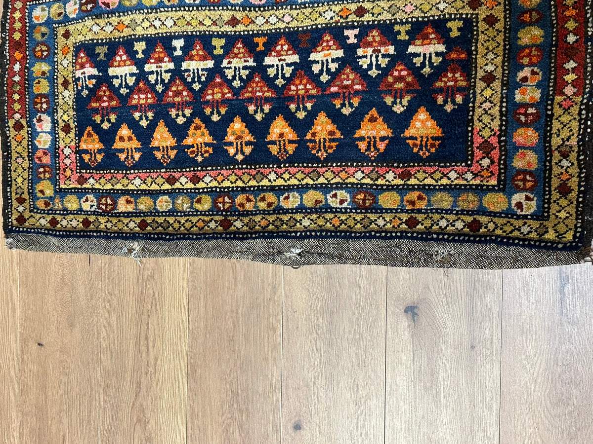 Orientteppich handgeknüpft Kazak Naturfarben 115x60 cm