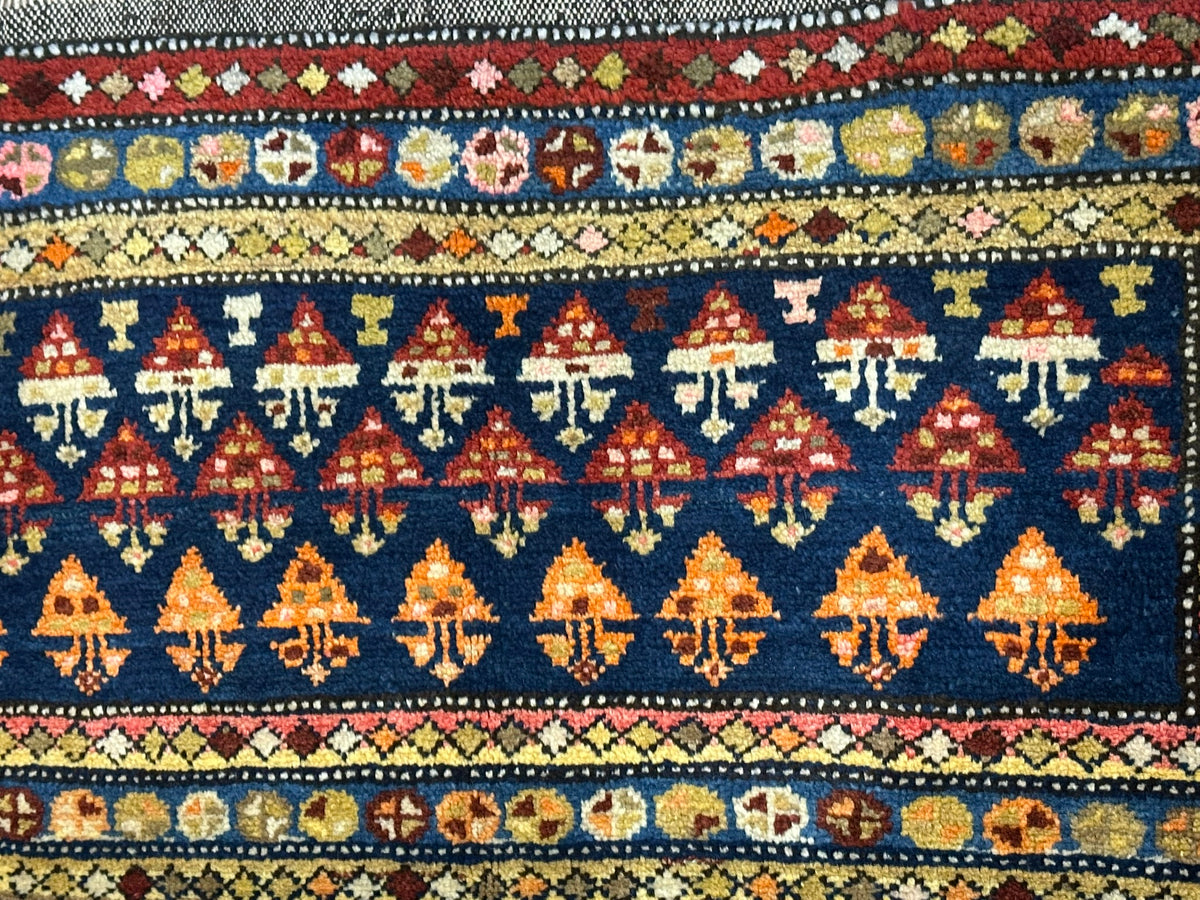 Orientteppich handgeknüpft Kazak Naturfarben 115x60 cm