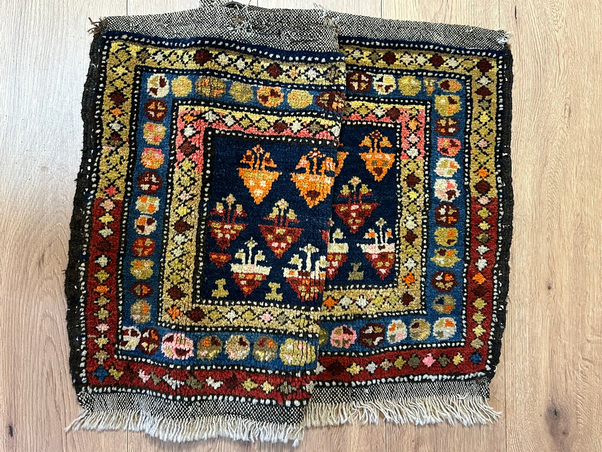 Orientteppich handgeknüpft Kazak Naturfarben 115x60 cm