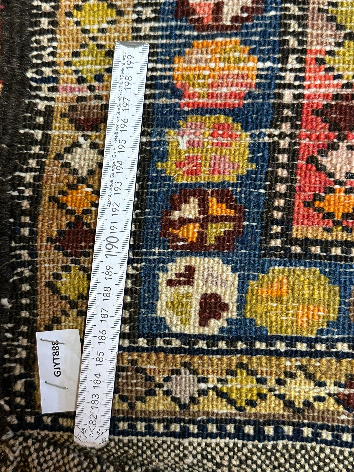 Orientteppich handgeknüpft Kazak Naturfarben 115x60 cm