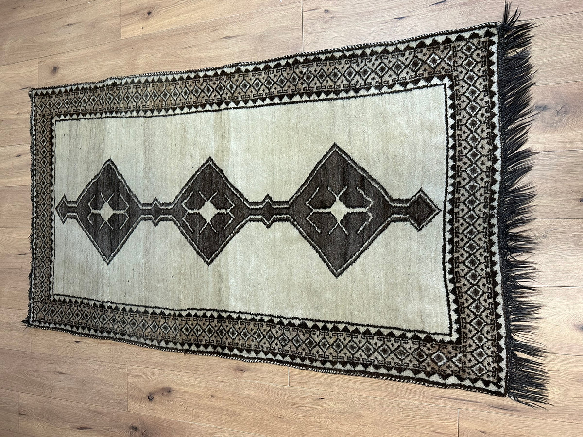 Orientteppich handgeknüpft Gabbeh Wolle 195x110 cm