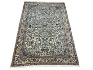Orientteppich handgeknüpft feiner Nain mit Seide 190x125 cm