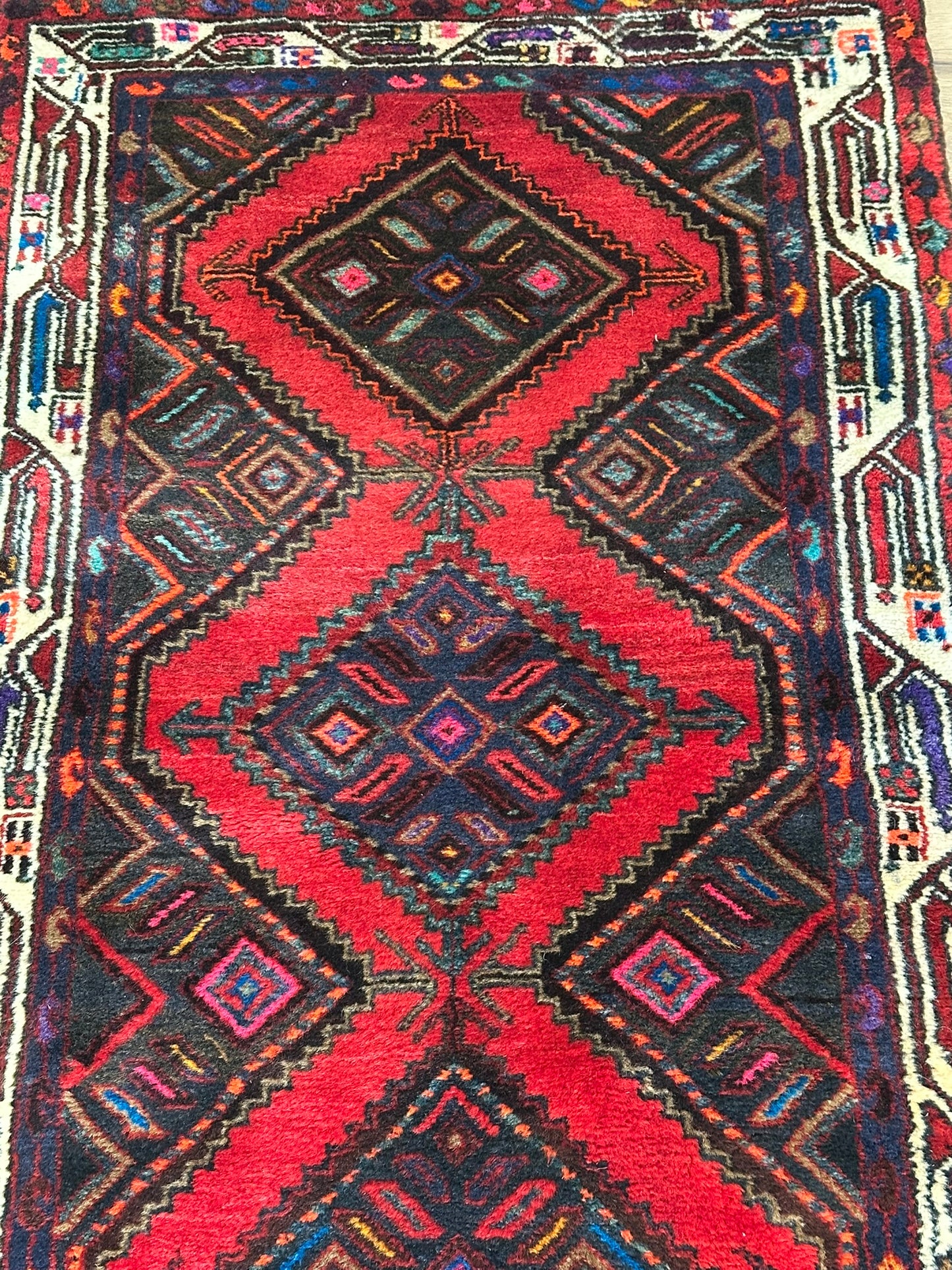 Orientteppich handgeknüpft Senneh Bidjar 282x75 cm