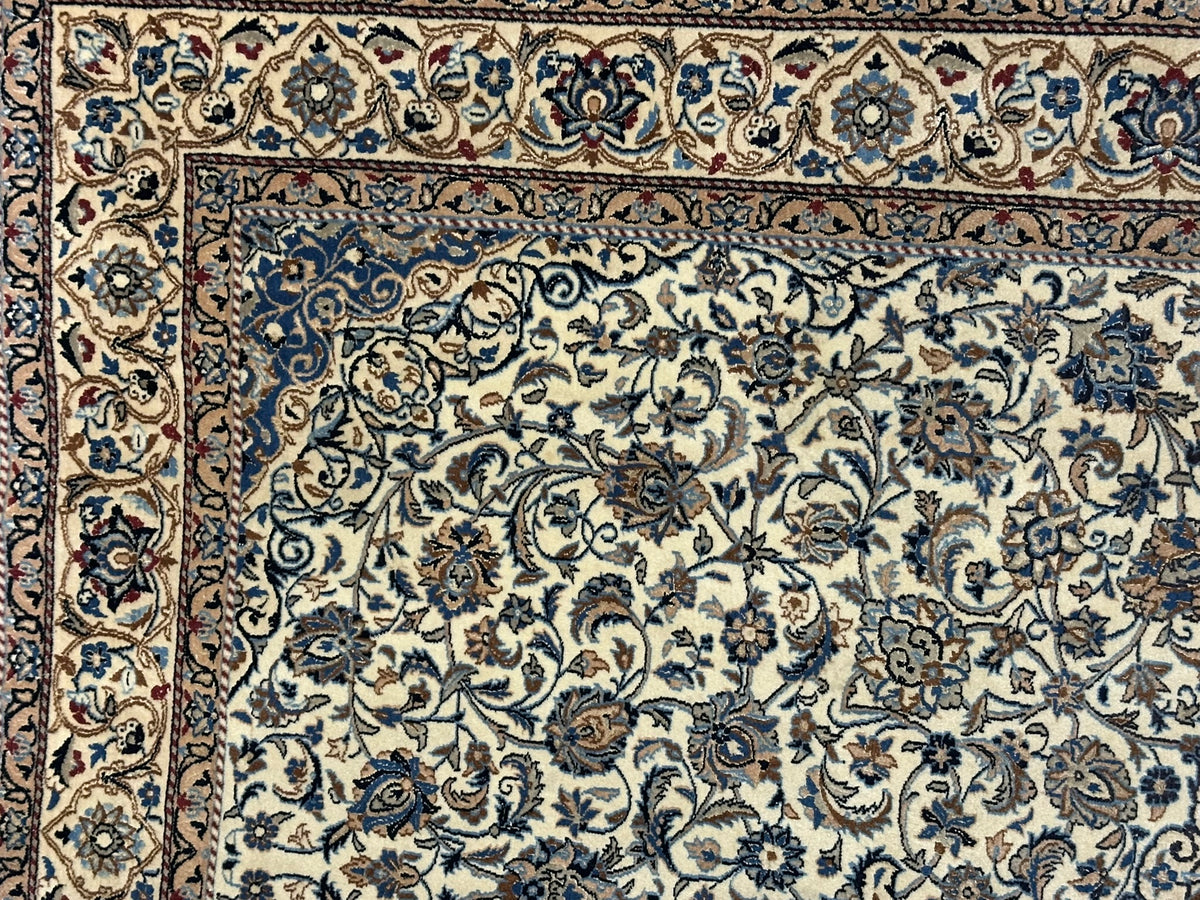 Orientteppich handgeknüpft feiner Nain mit Seide 190x125 cm