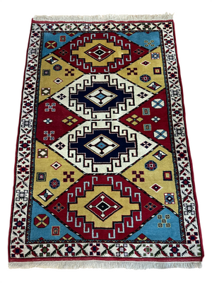Orientteppich handgeknüpft Türkei Kazak Kars Naturfarben 145x100 cm