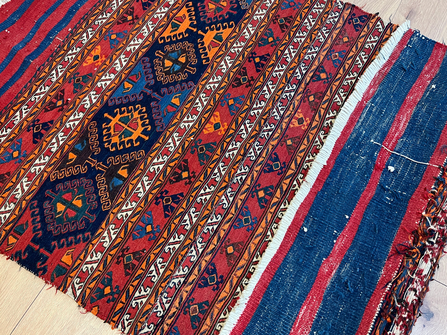 Antiker Handgeknüpfter Perser Orientteppich - Kelim Sumack - 160x100 cm