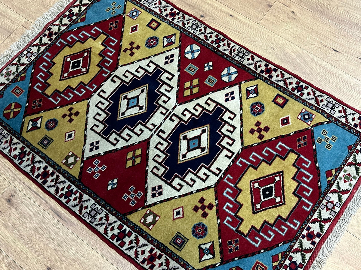 Orientteppich handgeknüpft Türkei Kazak Kars Naturfarben 145x100 cm