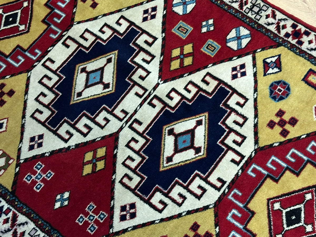Orientteppich handgeknüpft Türkei Kazak Kars Naturfarben 145x100 cm