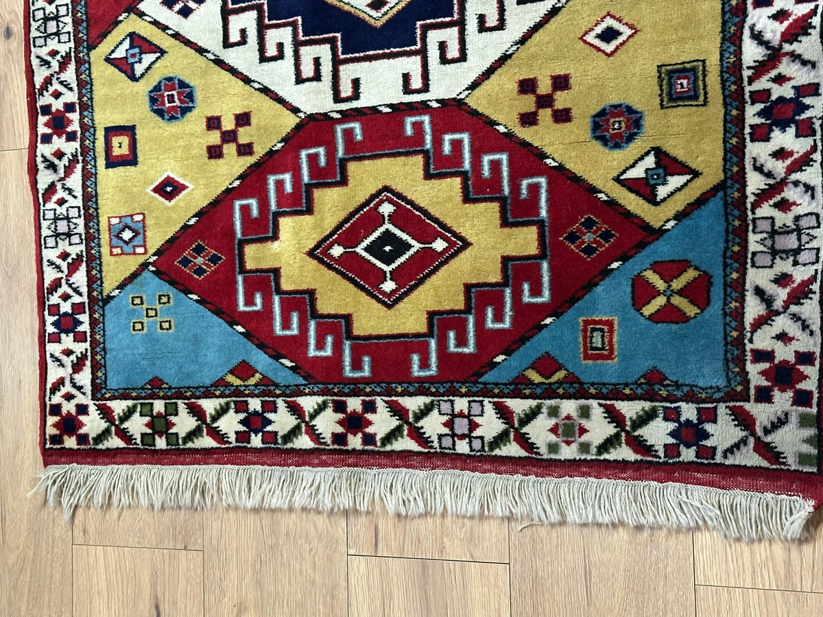 Orientteppich handgeknüpft Türkei Kazak Kars Naturfarben 145x100 cm
