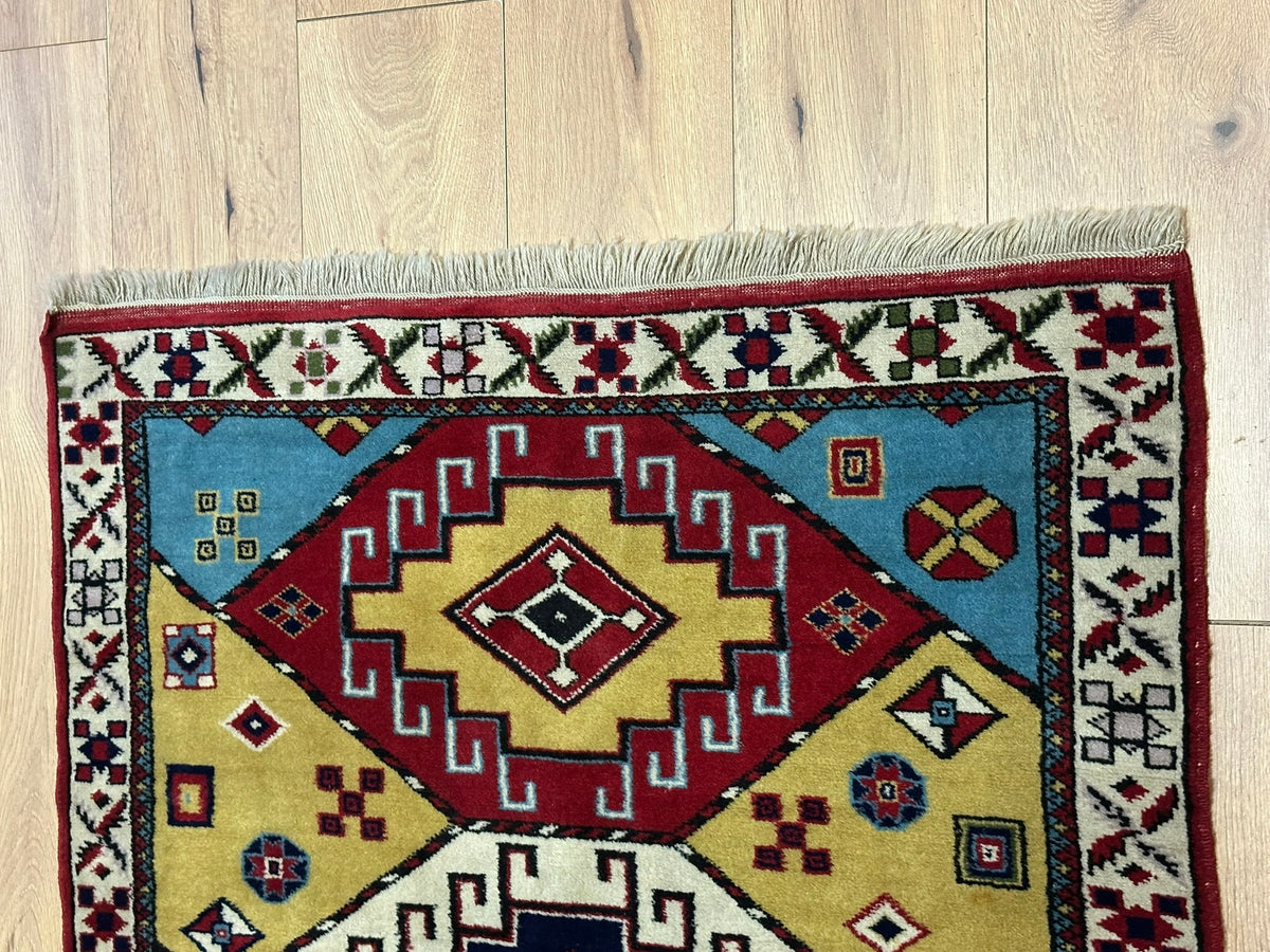 Orientteppich handgeknüpft Türkei Kazak Kars Naturfarben 145x100 cm