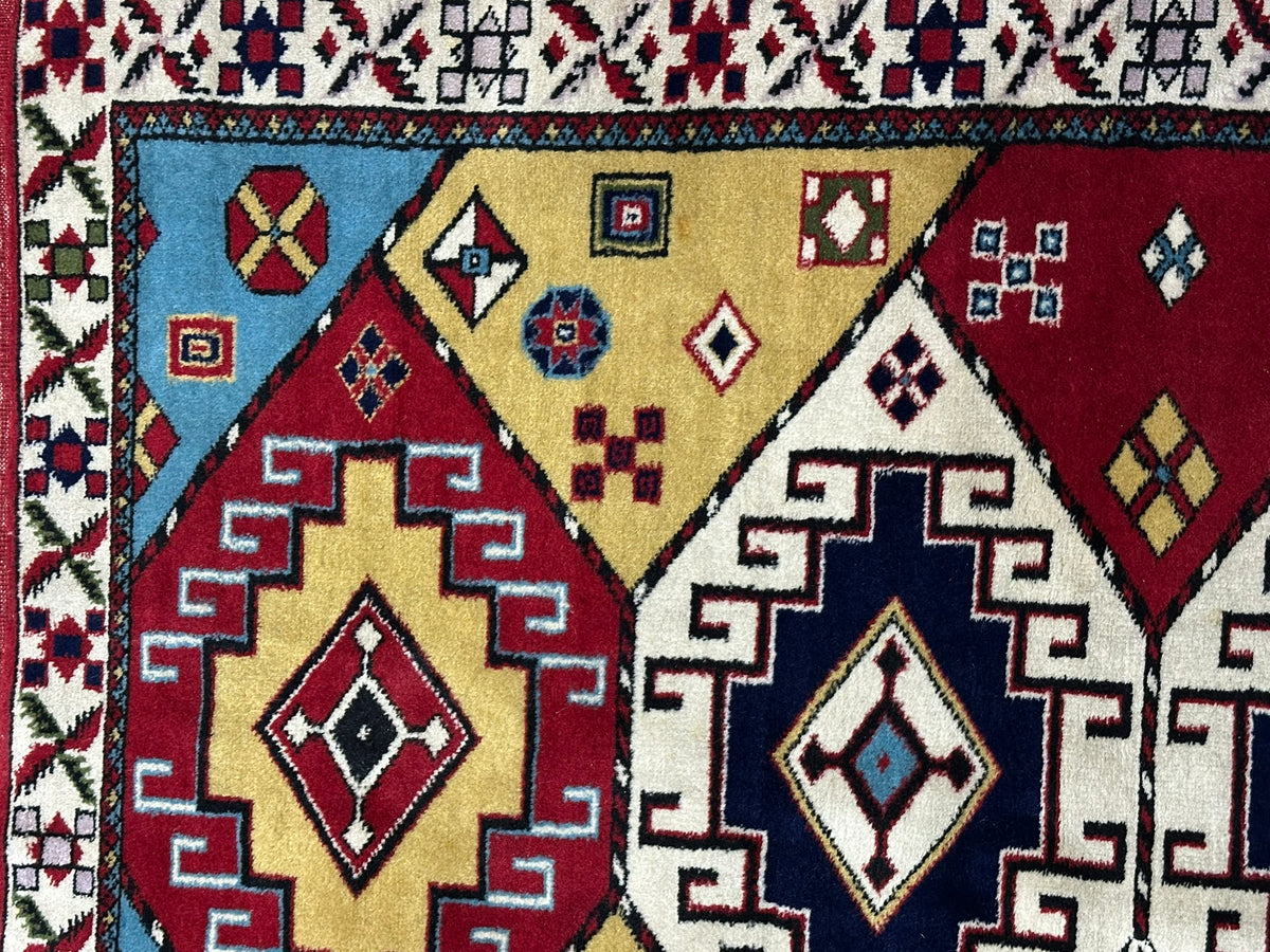 Orientteppich handgeknüpft Türkei Kazak Kars Naturfarben 145x100 cm