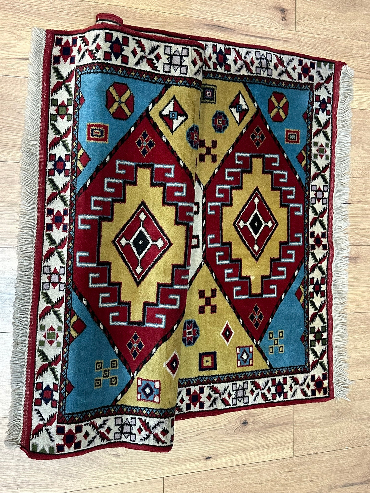 Orientteppich handgeknüpft Türkei Kazak Kars Naturfarben 145x100 cm