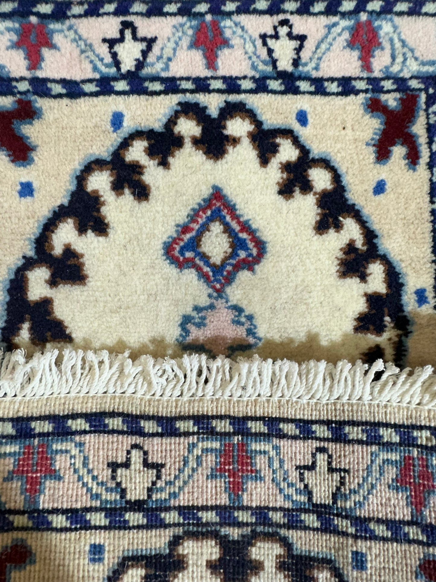 Orientteppich handgeknüpft Nain 58x38 cm
