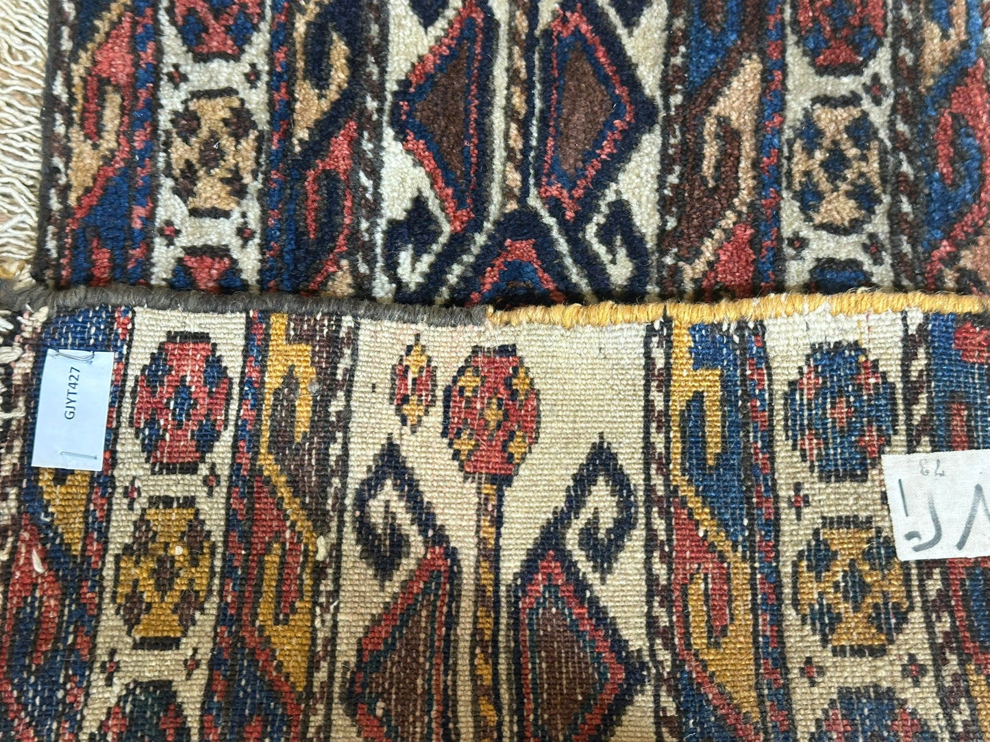 Orientteppich handgeknüpft Sumak Kazak 57x34 cm