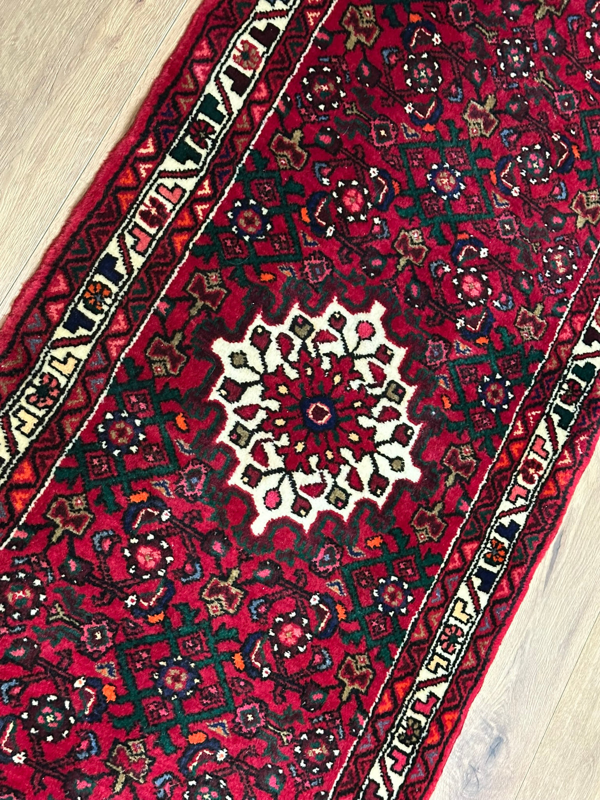 Orientteppich handgeknüpft Hamadan Läufer Top 297x85 cm