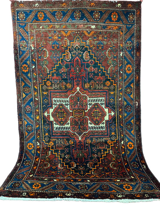 Handgeknüpfter Perser Orientteppich "Bidjar" 155x95 cm