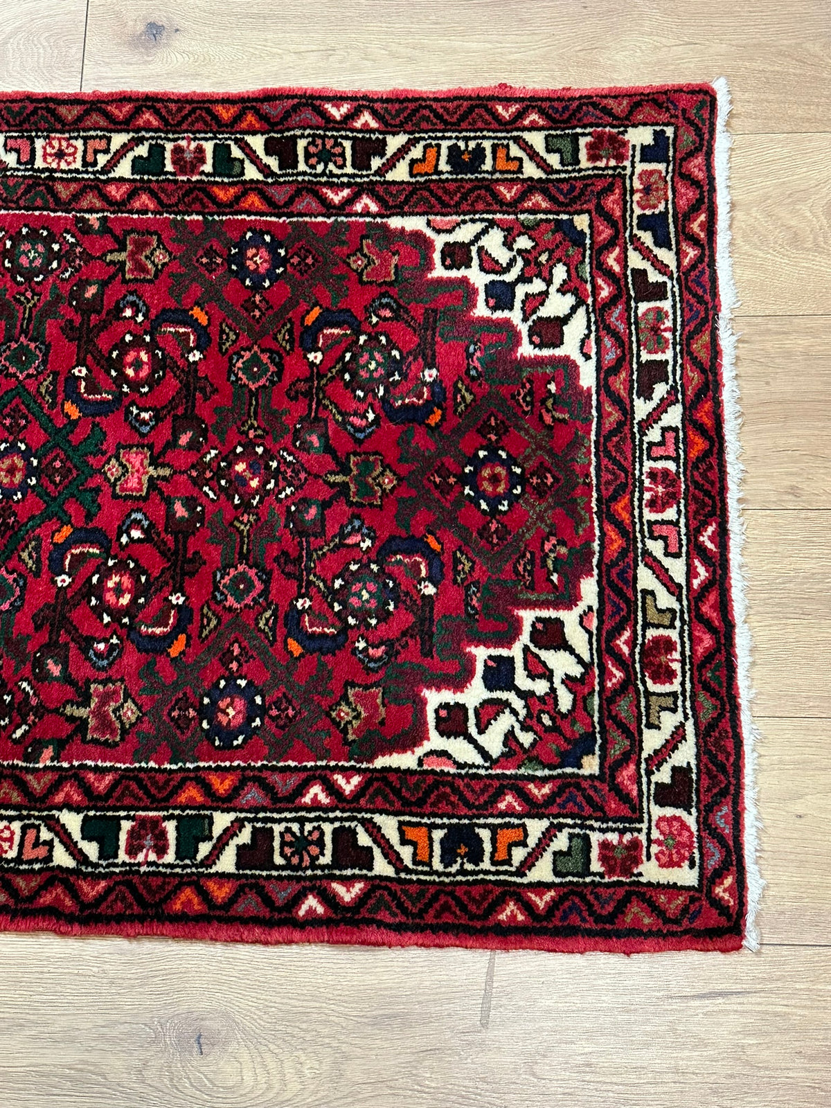 Orientteppich handgeknüpft Hamadan Läufer Top 297x85 cm