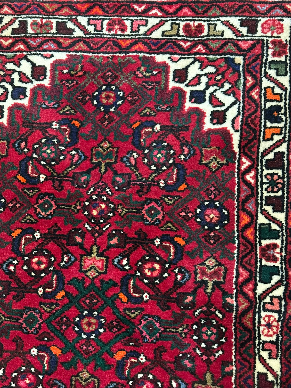 Orientteppich handgeknüpft Hamadan Läufer Top 297x85 cm