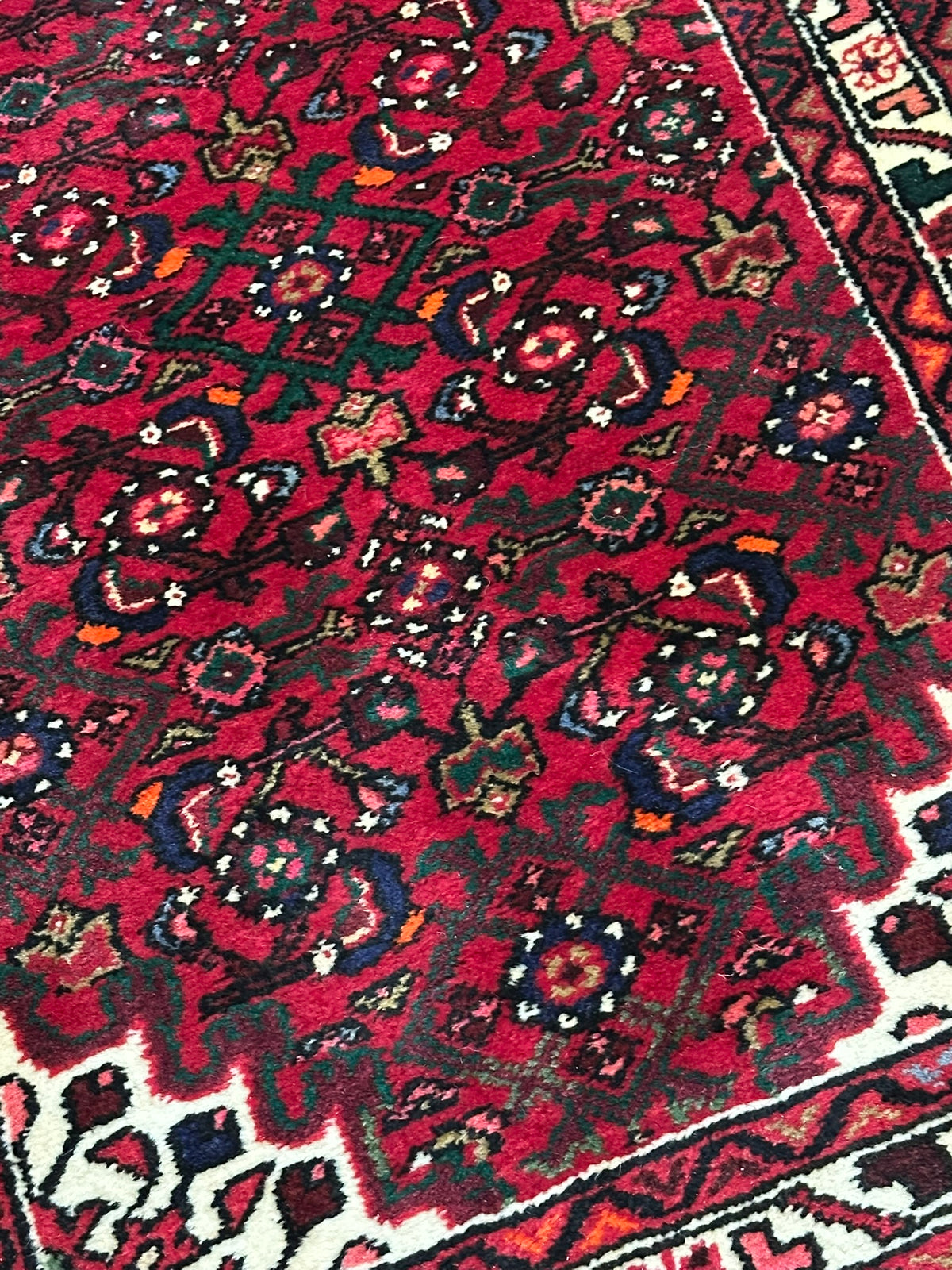Orientteppich handgeknüpft Hamadan Läufer Top 297x85 cm