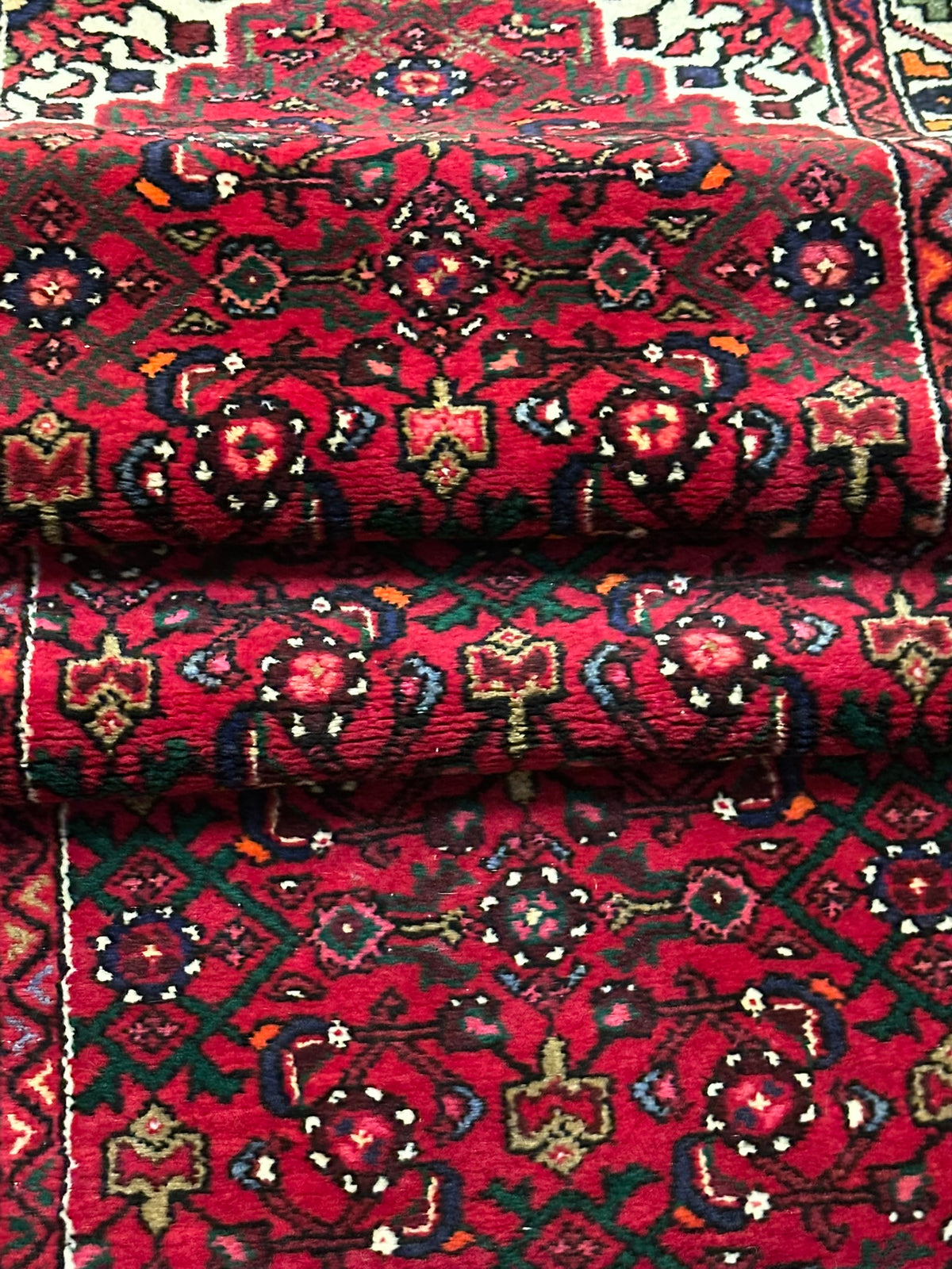 Orientteppich handgeknüpft Hamadan Läufer Top 297x85 cm