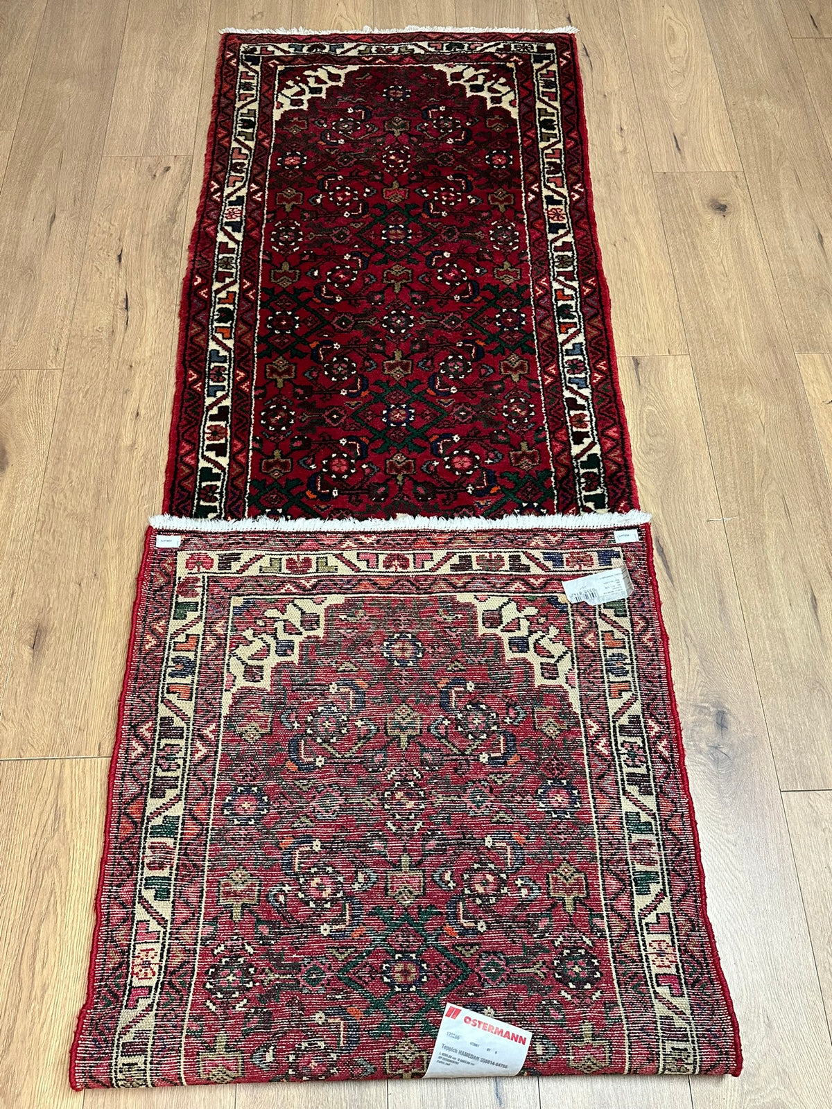 Orientteppich handgeknüpft Hamadan Läufer Top 297x85 cm