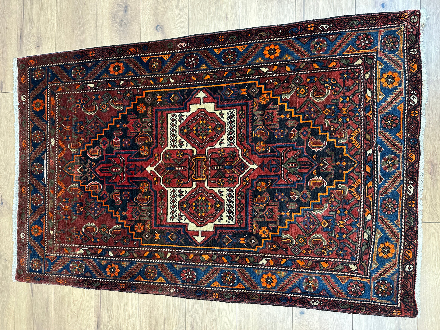 Handgeknüpfter Perser Orientteppich "Bidjar" 155x95 cm