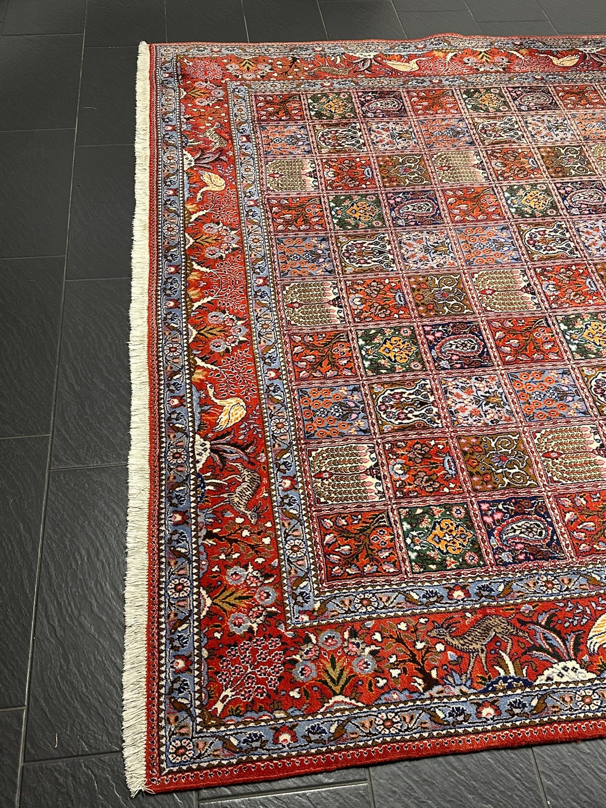 Orientteppich handgeknüpft Felder Moud Wolle Top 360x257 cm