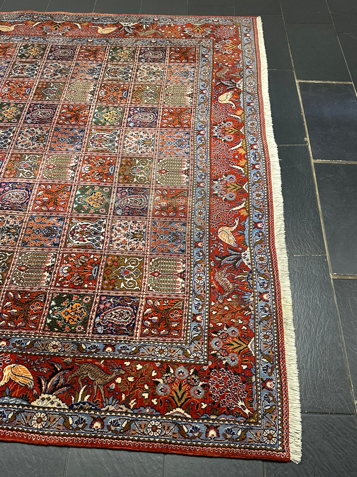 Orientteppich handgeknüpft Felder Moud Wolle Top 360x257 cm