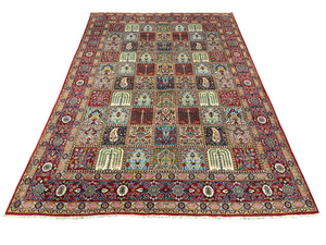 Orientteppich handgeknüpft Felder Ghom Korkwolle 330x240 cm