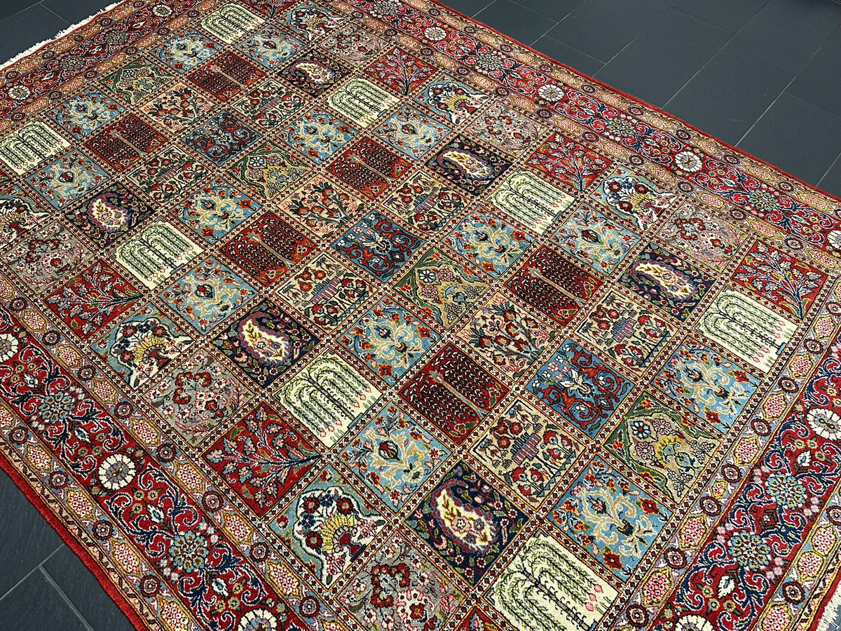 Orientteppich handgeknüpft Felder Ghom Korkwolle 330x240 cm