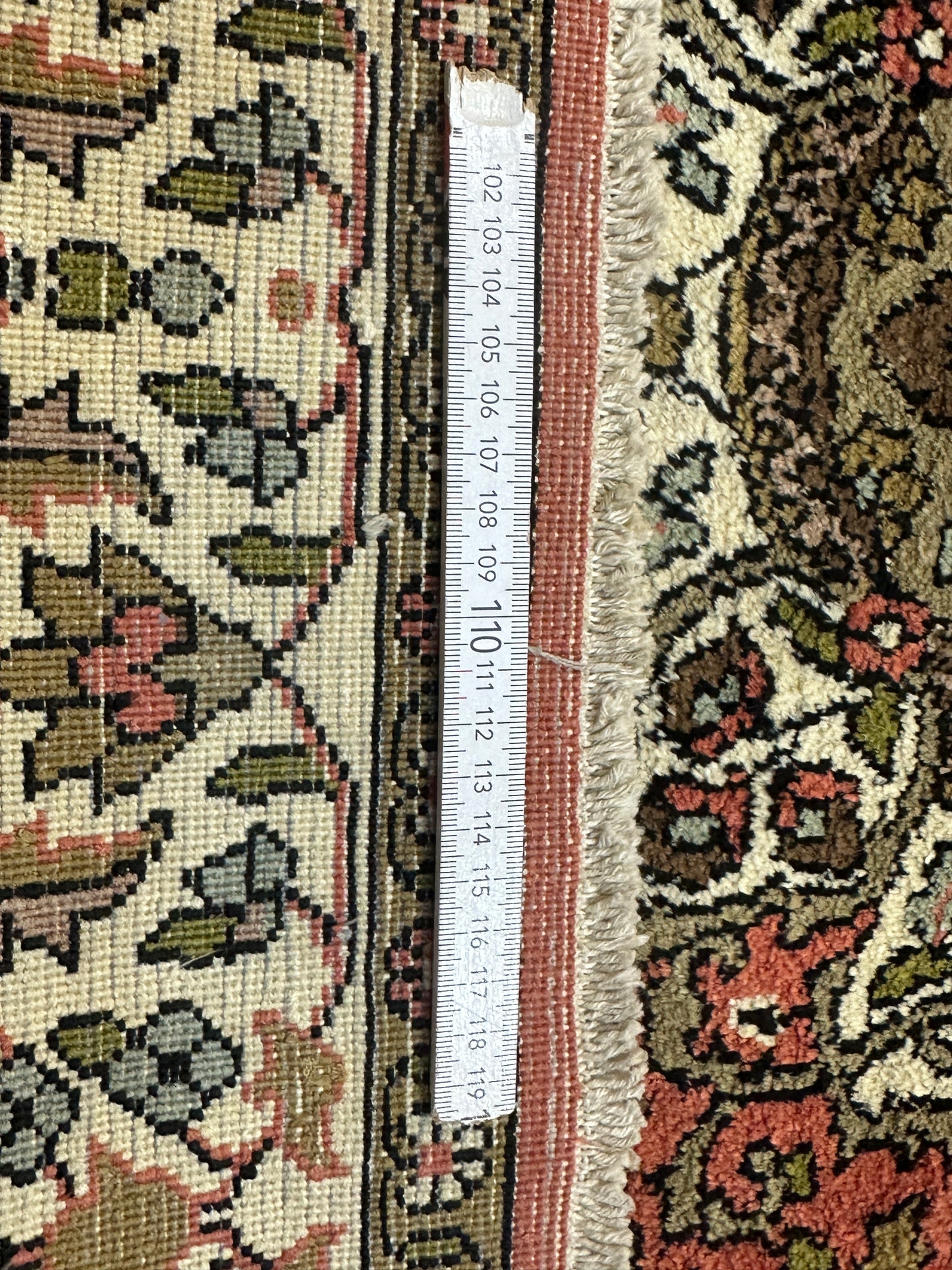 Handgeknüpfter Orientteppich - Kaschmir Seiden Ghom Seidenteppich 145x90cm