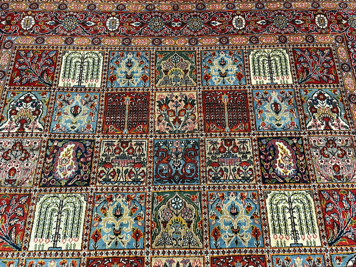 Orientteppich handgeknüpft Felder Ghom Korkwolle 330x240 cm