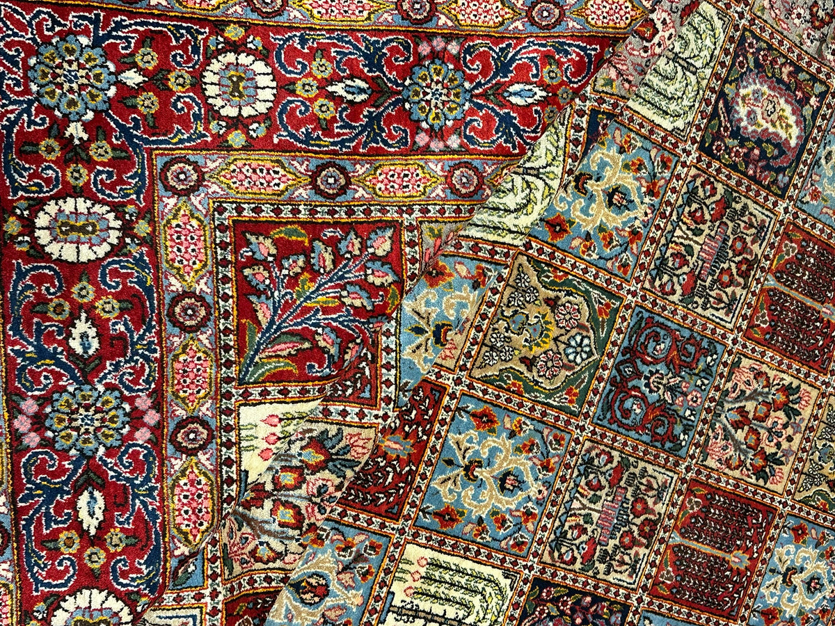 Orientteppich handgeknüpft Felder Ghom Korkwolle 330x240 cm