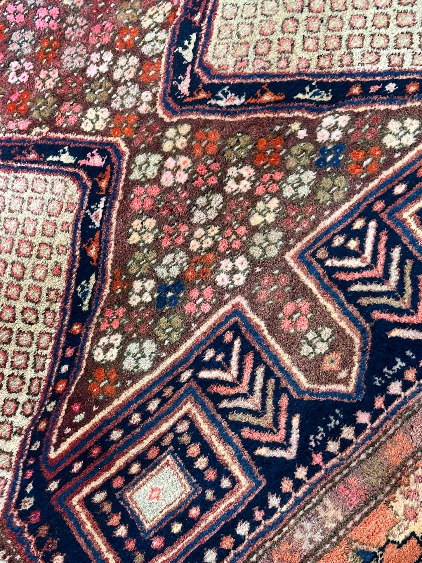 Orientteppich handgeknüpft Meschgin Heriz Läufer 336x130 cm