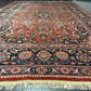 Antiker Orientteppich handgeknüpft Keschan 355x225 cm