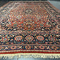 Antiker Orientteppich handgeknüpft Keschan 355x225 cm
