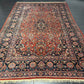 Antiker Orientteppich handgeknüpft Keschan 355x225 cm